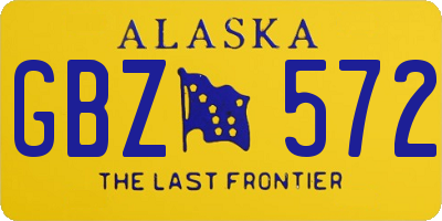 AK license plate GBZ572