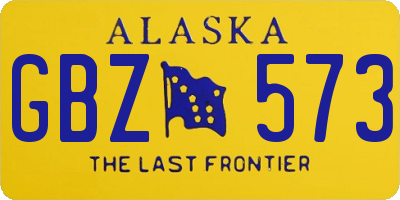 AK license plate GBZ573