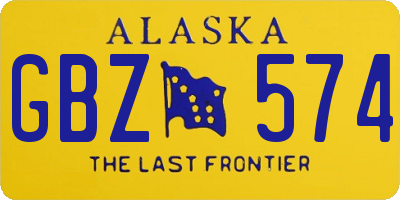 AK license plate GBZ574