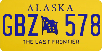 AK license plate GBZ578