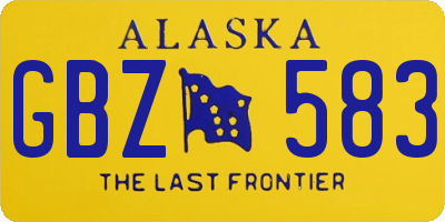 AK license plate GBZ583