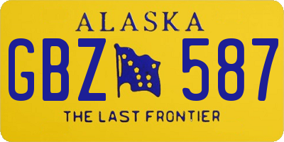 AK license plate GBZ587