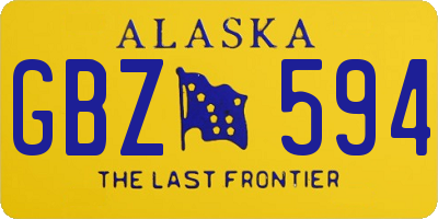 AK license plate GBZ594