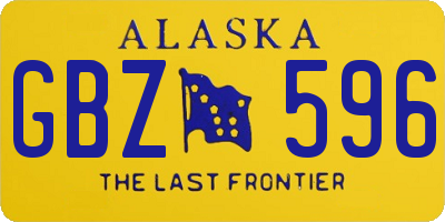 AK license plate GBZ596