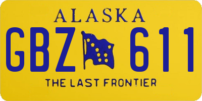 AK license plate GBZ611