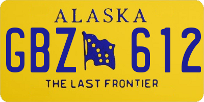 AK license plate GBZ612