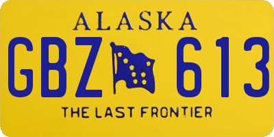 AK license plate GBZ613