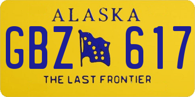AK license plate GBZ617