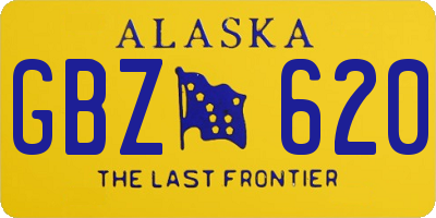AK license plate GBZ620