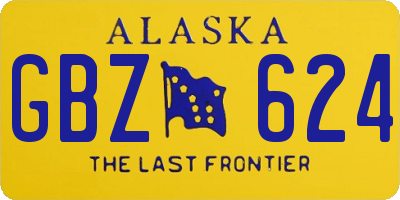 AK license plate GBZ624