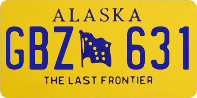 AK license plate GBZ631