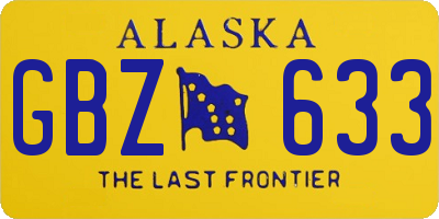 AK license plate GBZ633