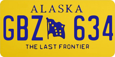 AK license plate GBZ634