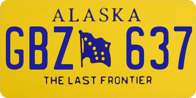 AK license plate GBZ637