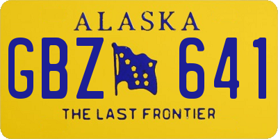 AK license plate GBZ641