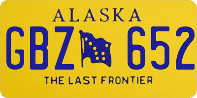 AK license plate GBZ652