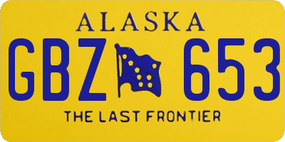 AK license plate GBZ653