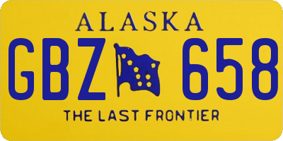 AK license plate GBZ658