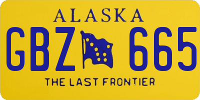 AK license plate GBZ665