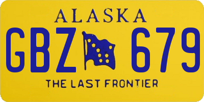 AK license plate GBZ679