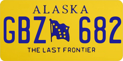 AK license plate GBZ682