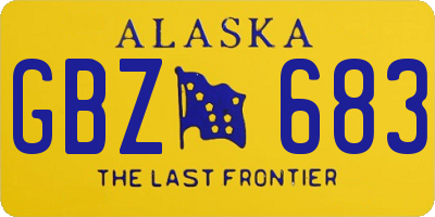 AK license plate GBZ683
