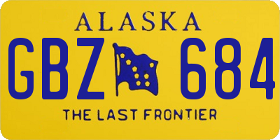 AK license plate GBZ684