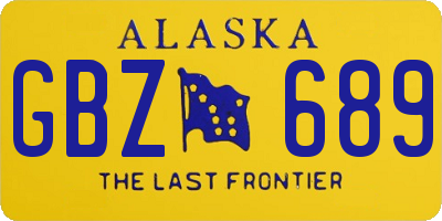AK license plate GBZ689