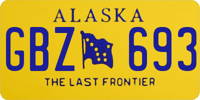 AK license plate GBZ693