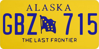 AK license plate GBZ715