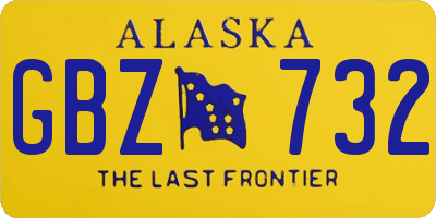 AK license plate GBZ732