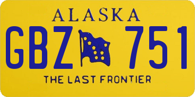 AK license plate GBZ751