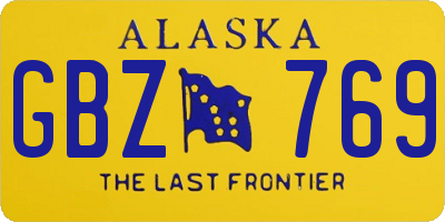 AK license plate GBZ769