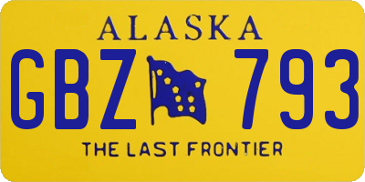 AK license plate GBZ793