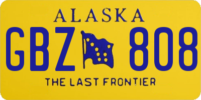 AK license plate GBZ808