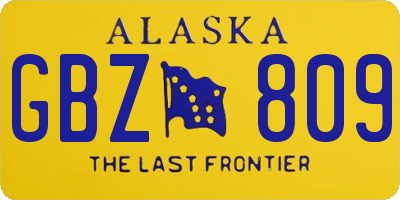 AK license plate GBZ809