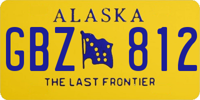 AK license plate GBZ812