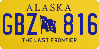 AK license plate GBZ816