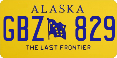 AK license plate GBZ829