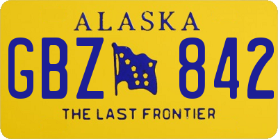 AK license plate GBZ842