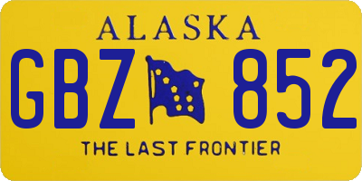 AK license plate GBZ852