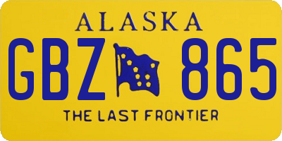 AK license plate GBZ865