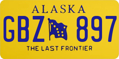 AK license plate GBZ897
