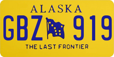 AK license plate GBZ919