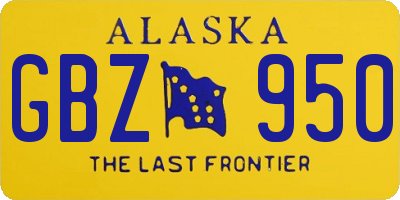 AK license plate GBZ950