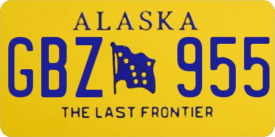 AK license plate GBZ955
