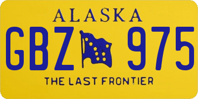 AK license plate GBZ975