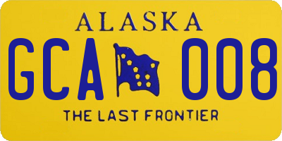 AK license plate GCA008