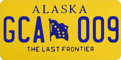 AK license plate GCA009