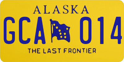 AK license plate GCA014
